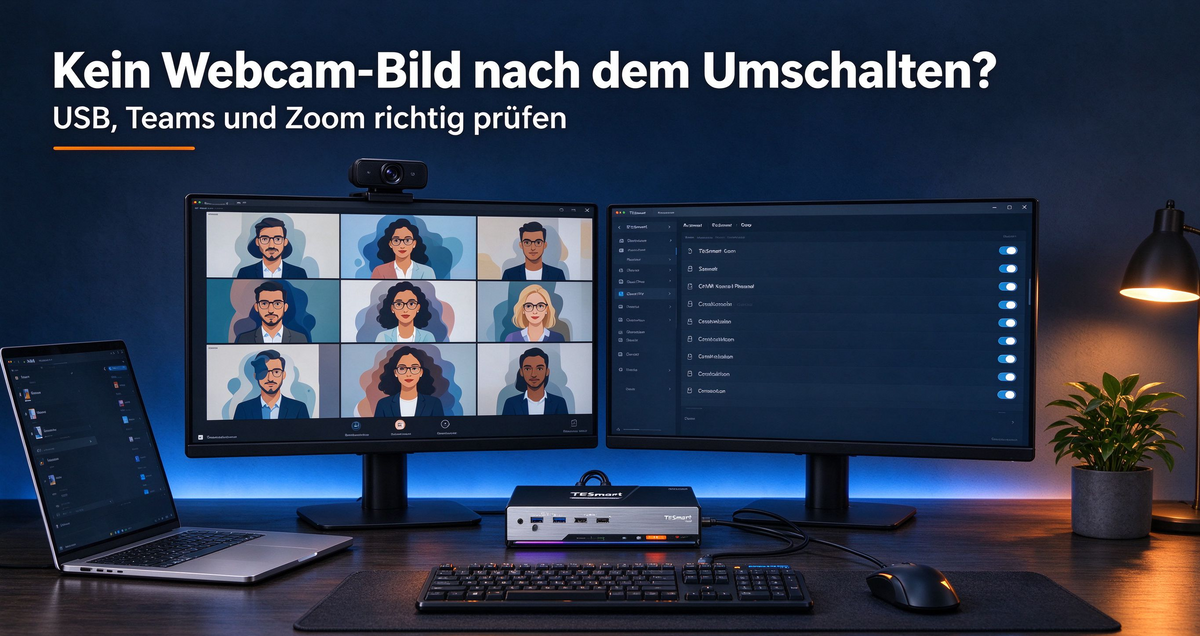 Webcam nach KVM-Umschaltung schwarz? Teams & Zoom | TESmart