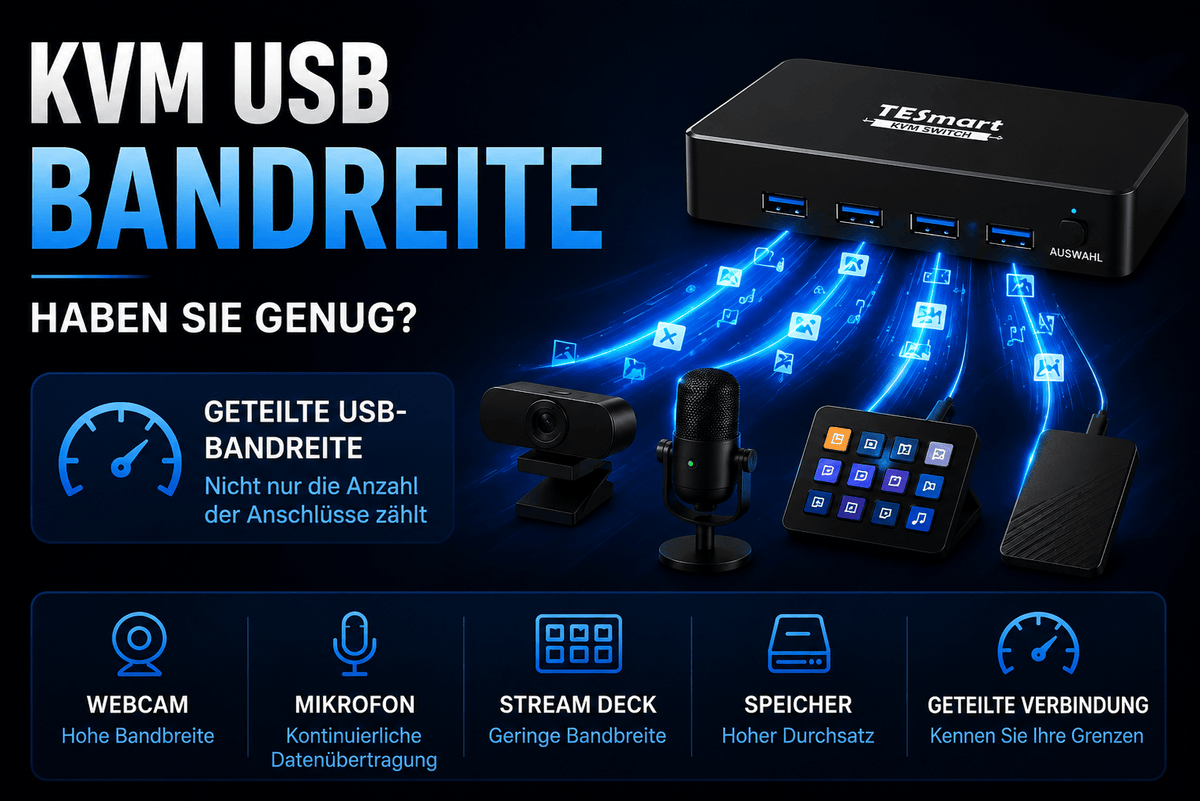 KVM-Switch vs. USB-Switch für Gaming-PC und Arbeitslaptop: Was brauchen Sie wirklich?