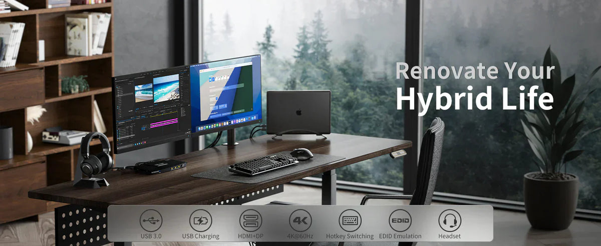 TESmart's Neuer HDMI+DP KVM-Switch HDK0202A2U - Eine Revolutionäre Lösung für das Multi-Screen-Management