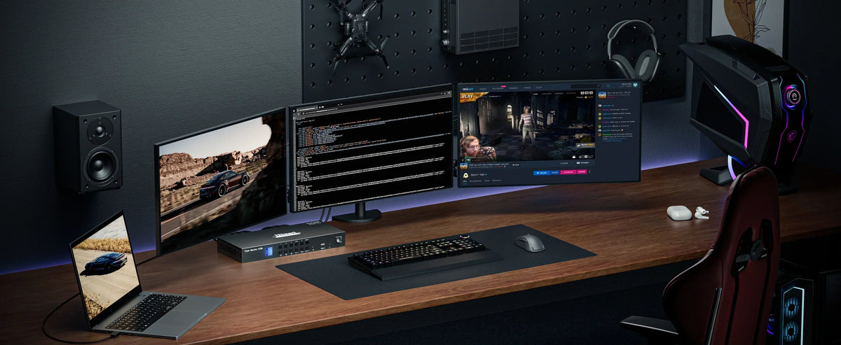 Grenzen Durchbrechen: Die Vielseitige Faszination des Triple-Monitor KVM-Switch