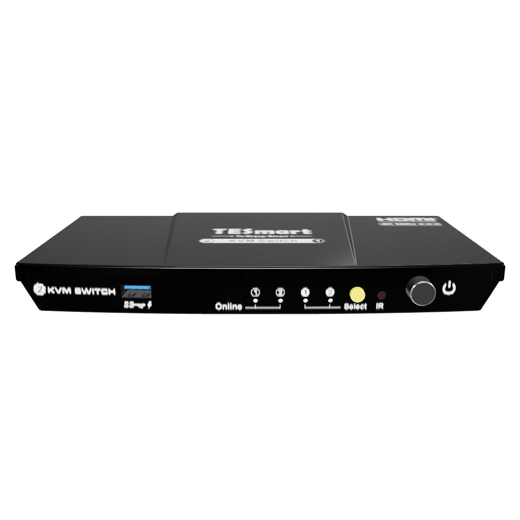 2-Port KVM-Switch-Kit HDMI 4K60Hz mit USB 3.0 Dockingstation, 2 PCs 1 Monitor