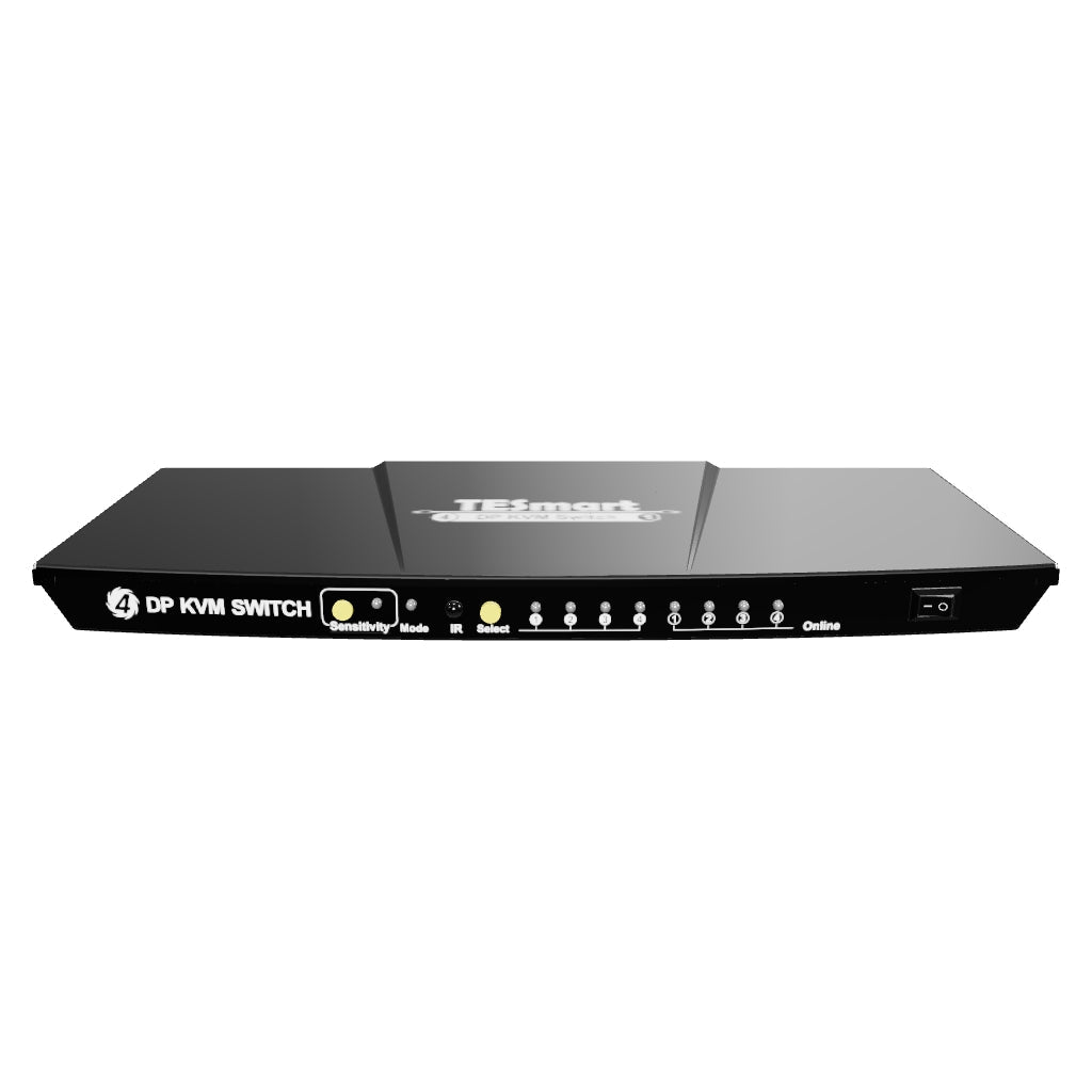 4 Port DisplayPort 1.2 KVM Switch 4K60Hz mit USB Hub