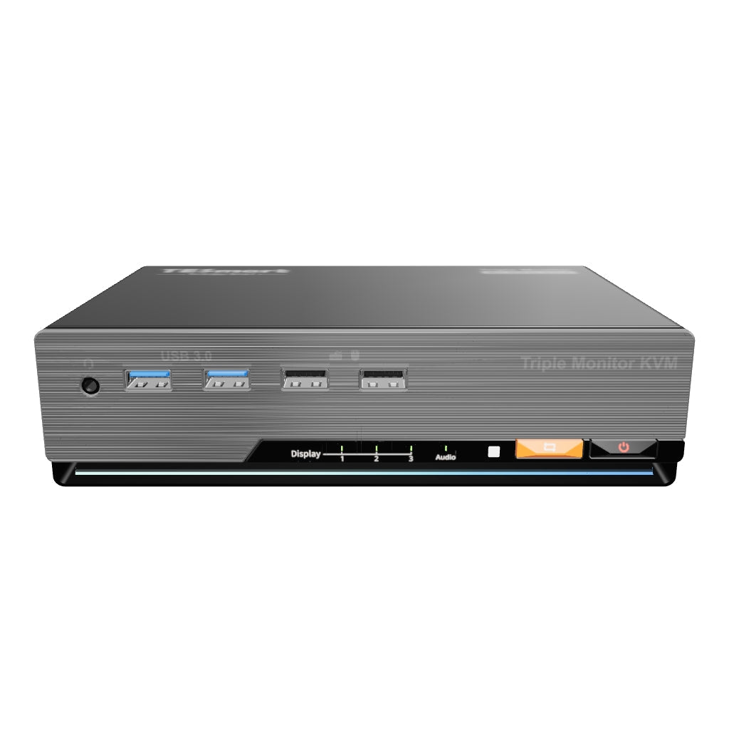 Triple 4K60Hz HDMI KVM Switch Gaming Dock für 2 PCs & 3 Monitore, mit EDID