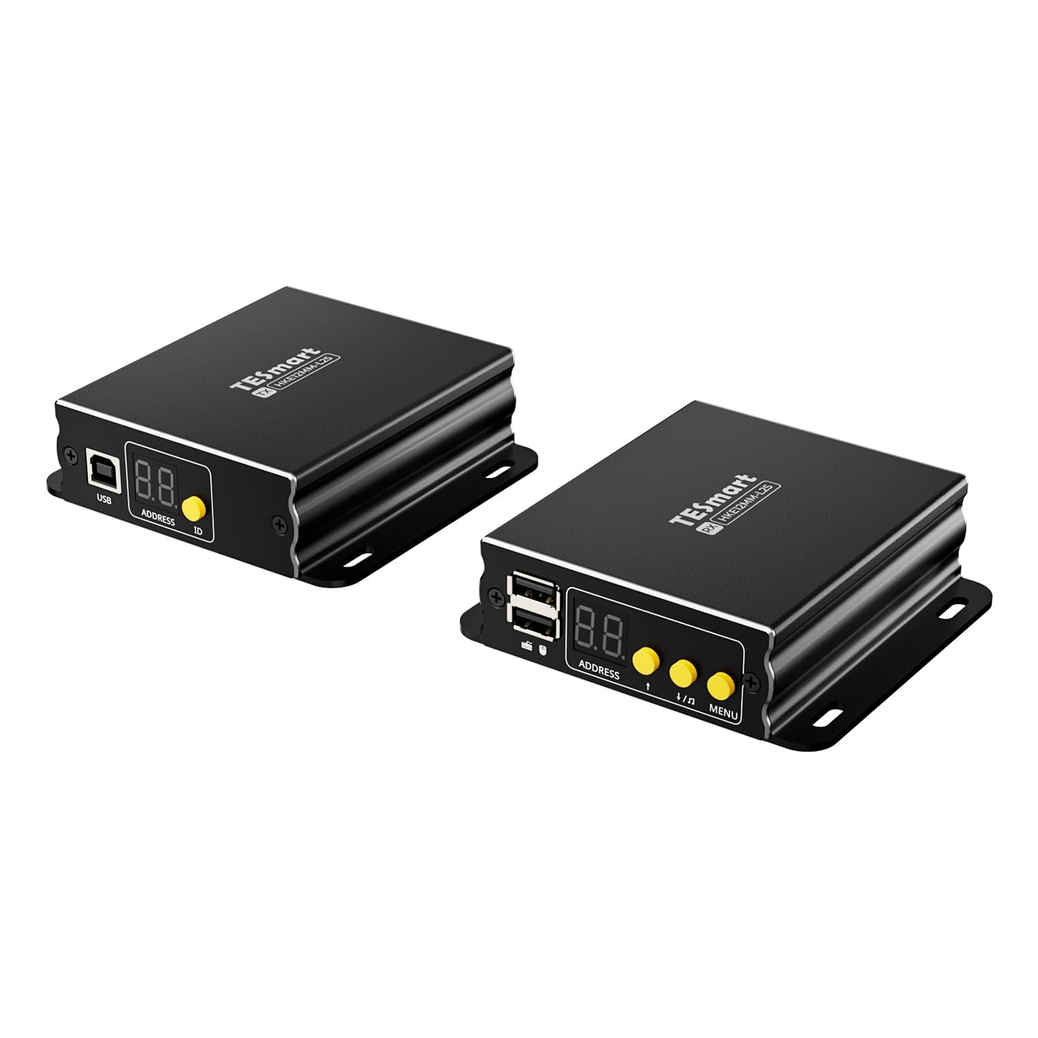 TESmart.DE 120m 1080P HDMI KVM Extender mit PoE & Vierfach-Bildschirm-Kreuzsteuerung über CAT5e/6 Kabel 120m 1080P HDMI KVM Extender mit PoE & Vierfach-Bildschirm-Kreuzsteuerung über CAT5e/6 Kabel