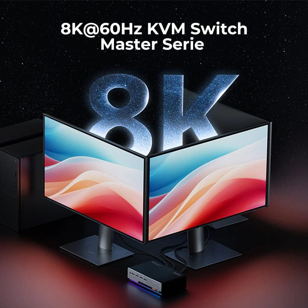 TESmart.DE Dual- & Triple-Monitor-8K60Hz-KVM-Switch für 2 PCs – KVM Gaming Master Serie Dual- & Triple-Monitor-8K60Hz-KVM-Switch für 2 PCs – KVM Gaming Master Serie