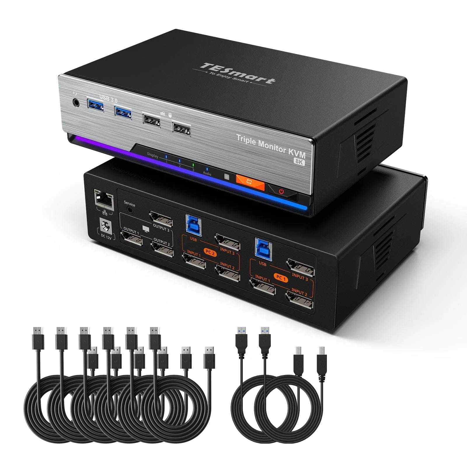 TESmart.DE Dual- & Triple-Monitor-8K60Hz-KVM-Switch für 2 PCs – KVM Gaming Master Serie Dual- & Triple-Monitor-8K60Hz-KVM-Switch für 2 PCs – KVM Gaming Master Serie