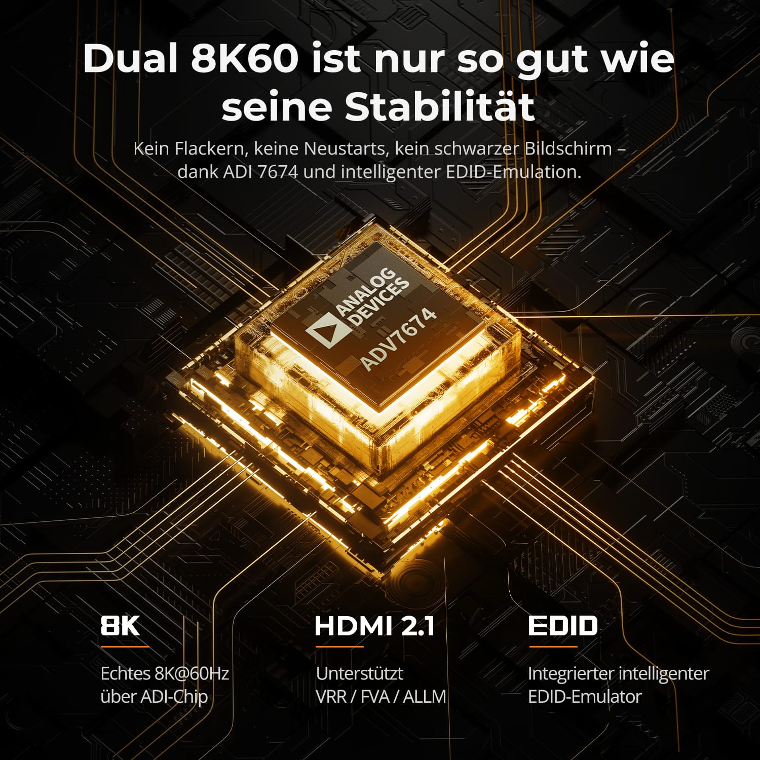 TESmart.DE HDK802-M24-EUBK HDMI 2.1 & DP 1.4 Dual 8K60Hz KVM-Switch für 8 PCs & 2 Monitore, mit ADI-Chip, EDID, VRR, FVA, ALLM und Dynamic HDR 10617230232520 HDMI 2.1 & DP 1.4 Dual 8K60Hz KVM-Switch für 8 PCs & 2 Monitore, mit ADI-Chip, EDID, VRR, FVA, ALLM und Dynamic HDR EU Plug