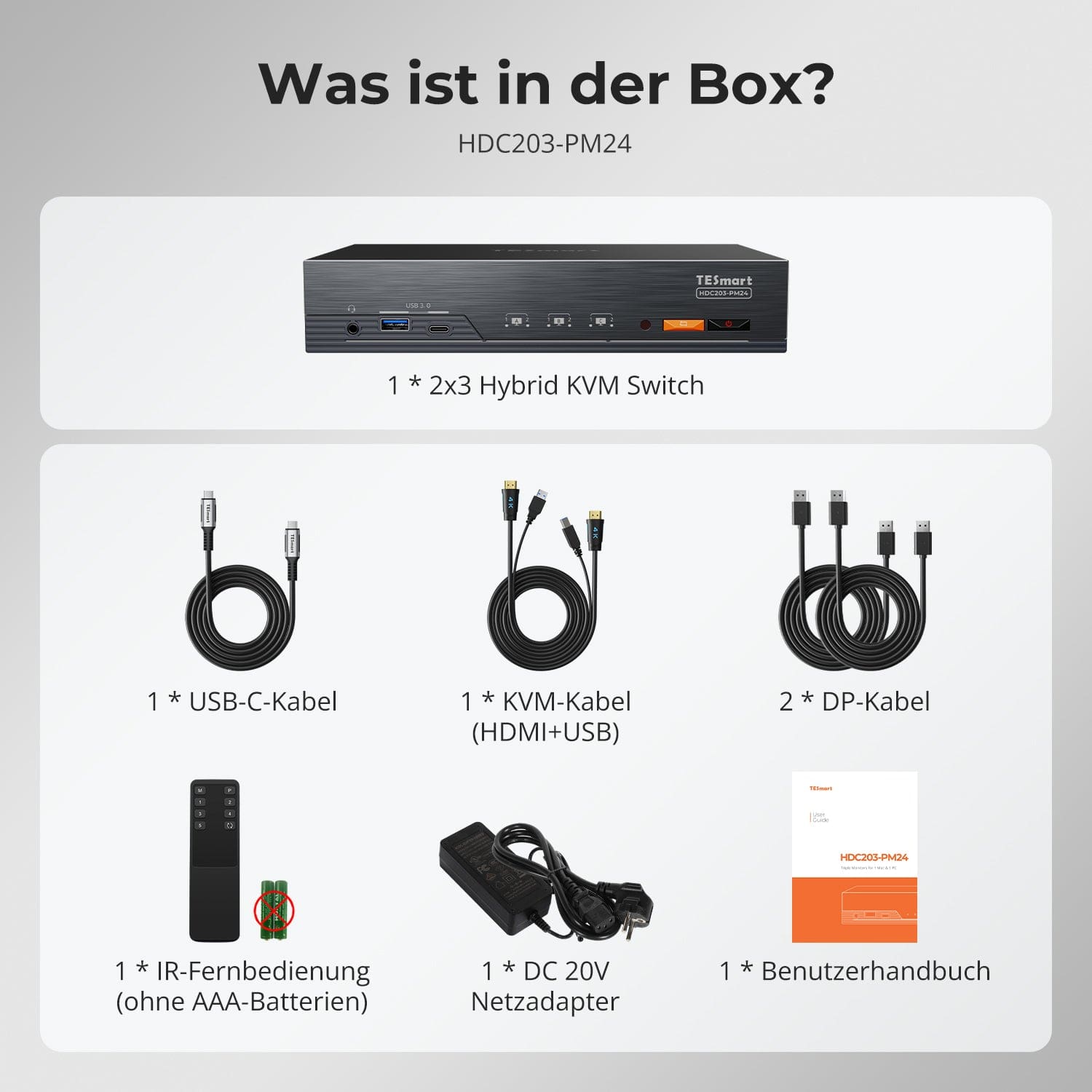 TESmart.DE Next-Gen Triple 4K60Hz Hybrid KVM Next-Gen Triple 4K60Hz Hybrid KVM