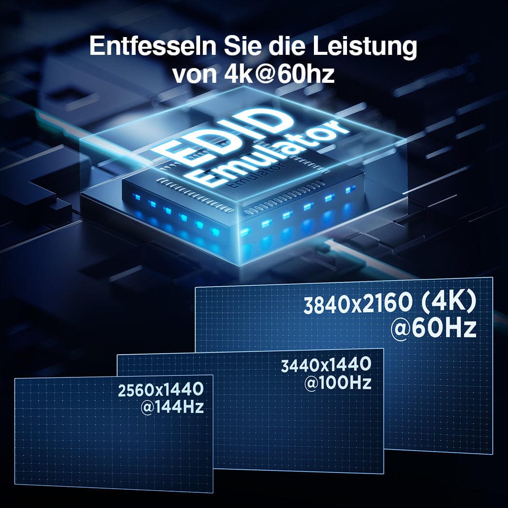 TESmart Drei Monitor KVM Switcher 4 Port Drei-Monitor-KVM-Switch HDMI 4K@60Hz mit USB Hub Triple Monitor KVM Switch 4 Port HDMI 4K mit USB Hub-TESmart