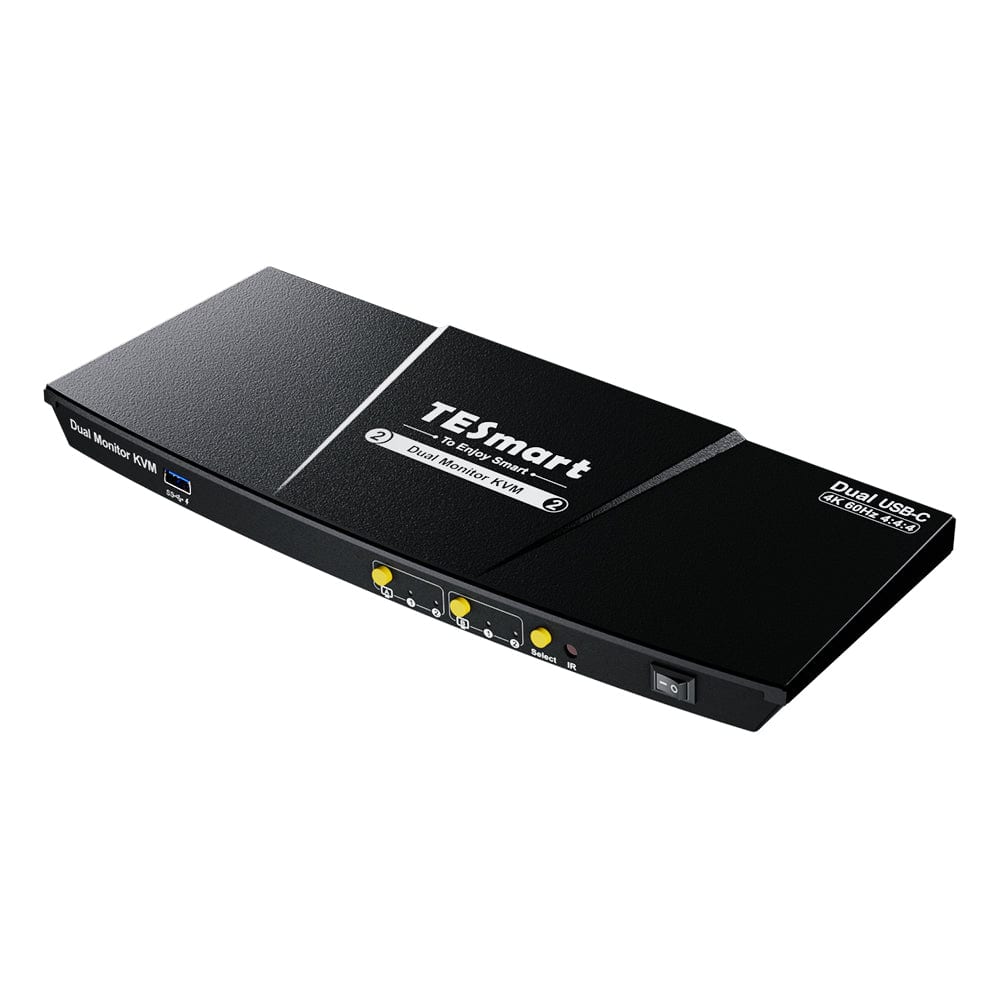 TESmart Dual Monitor KVM Switch Dual-Monitor-USB-C-KVM-Dockingstation-Kit - 4K60Hz, MST, EDID für 2 Laptops Dual Monitor USB-C KVM Dock – 4K60Hz, MST, EDID für 2 Laptops