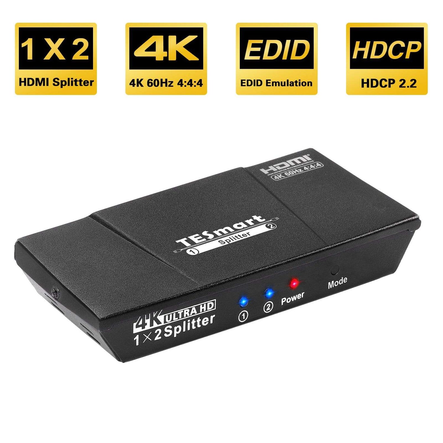 TESmart HDMI Splitter 2/4/8/ Ports HDMI Splitter 4K 60Hz mit HDR für DVD Player TV Box HDMI Splitter 2/4/8/16 Port Unterstützung  4K 60Hz HDR HDCP 2.2-TESmart
