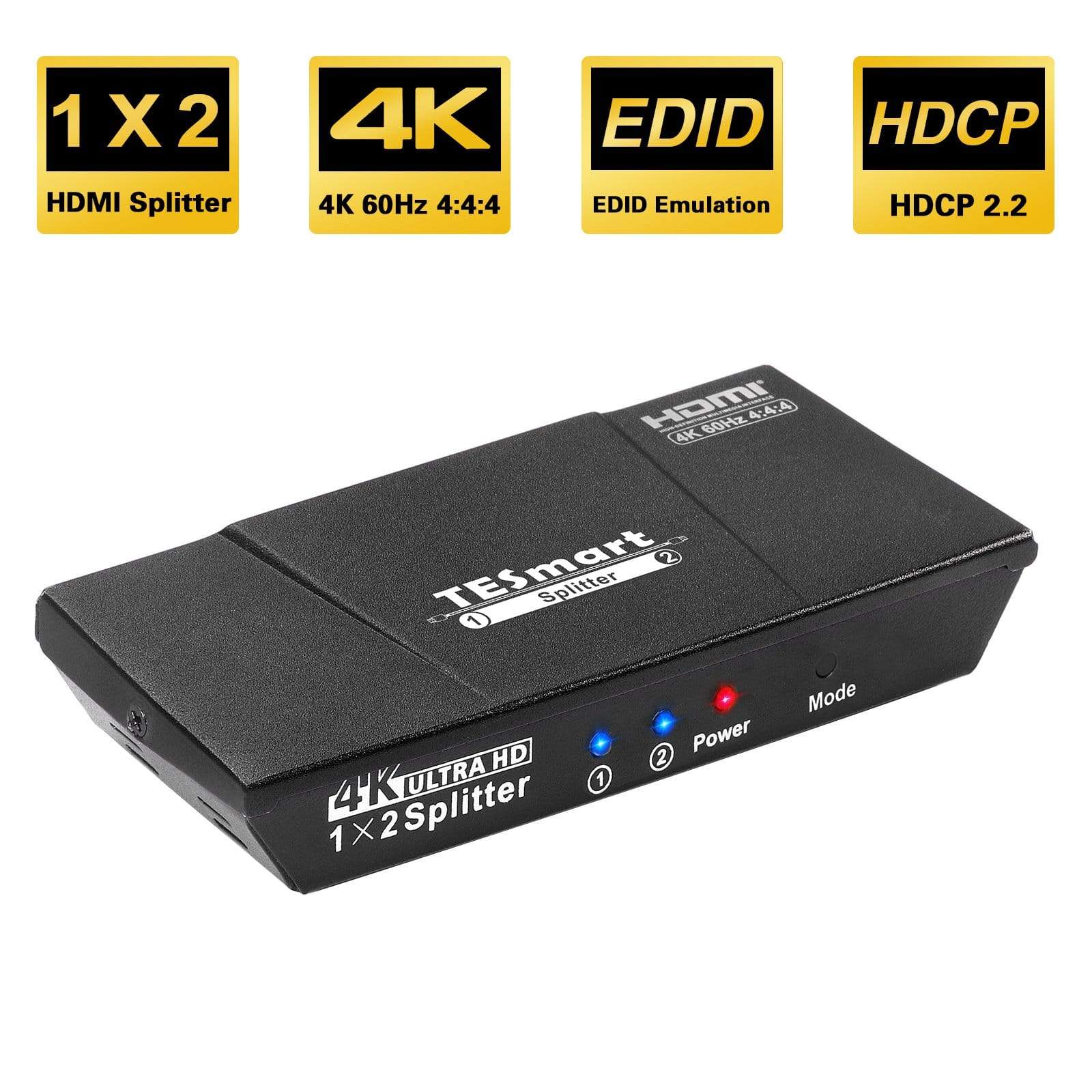 TESmart HDMI Splitter 2/4/8/ Ports HDMI Splitter 4K 60Hz mit HDR für DVD Player TV Box HDMI Splitter 2/4/8/16 Port Unterstützung 4K 60Hz HDR HDCP 2.2-TESmart