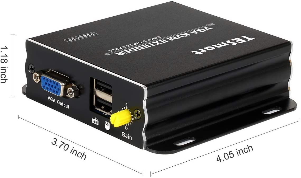 TESmart HDMI/VGA/USB Extender 300M/984ft 1080P@60Hz VGA KVM Extender (Sender + Empfänger) VGA KVM Extender 984ft über LAN Unterstüzung Tastatur,Maus -TESmart