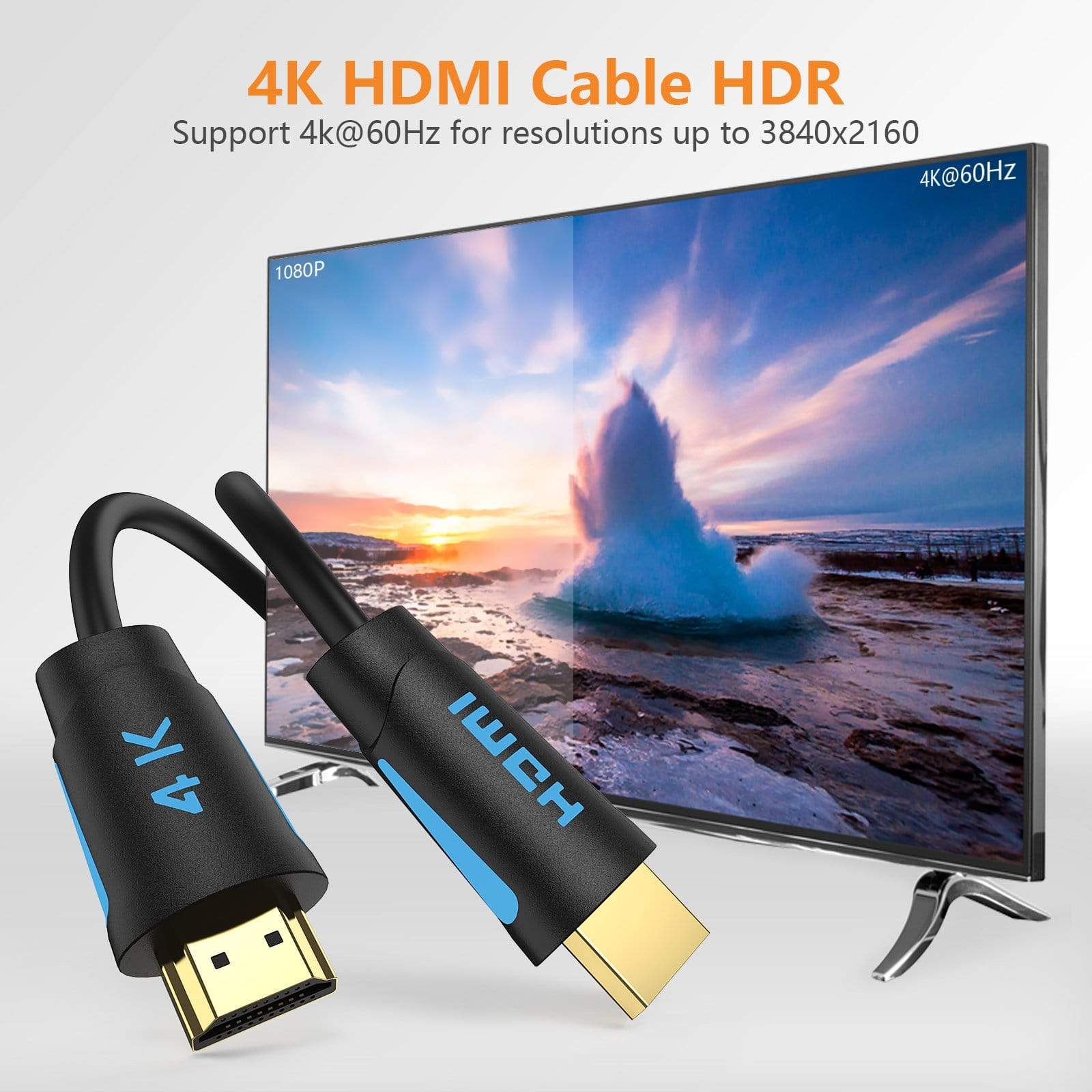 TESmart TESmart Accessoriess 4K HDMI Kabel 5ft 18Gbps Unterstützt 3D 4K@60Hz True HD Dolby 7.1 ARC HDCP 2.2