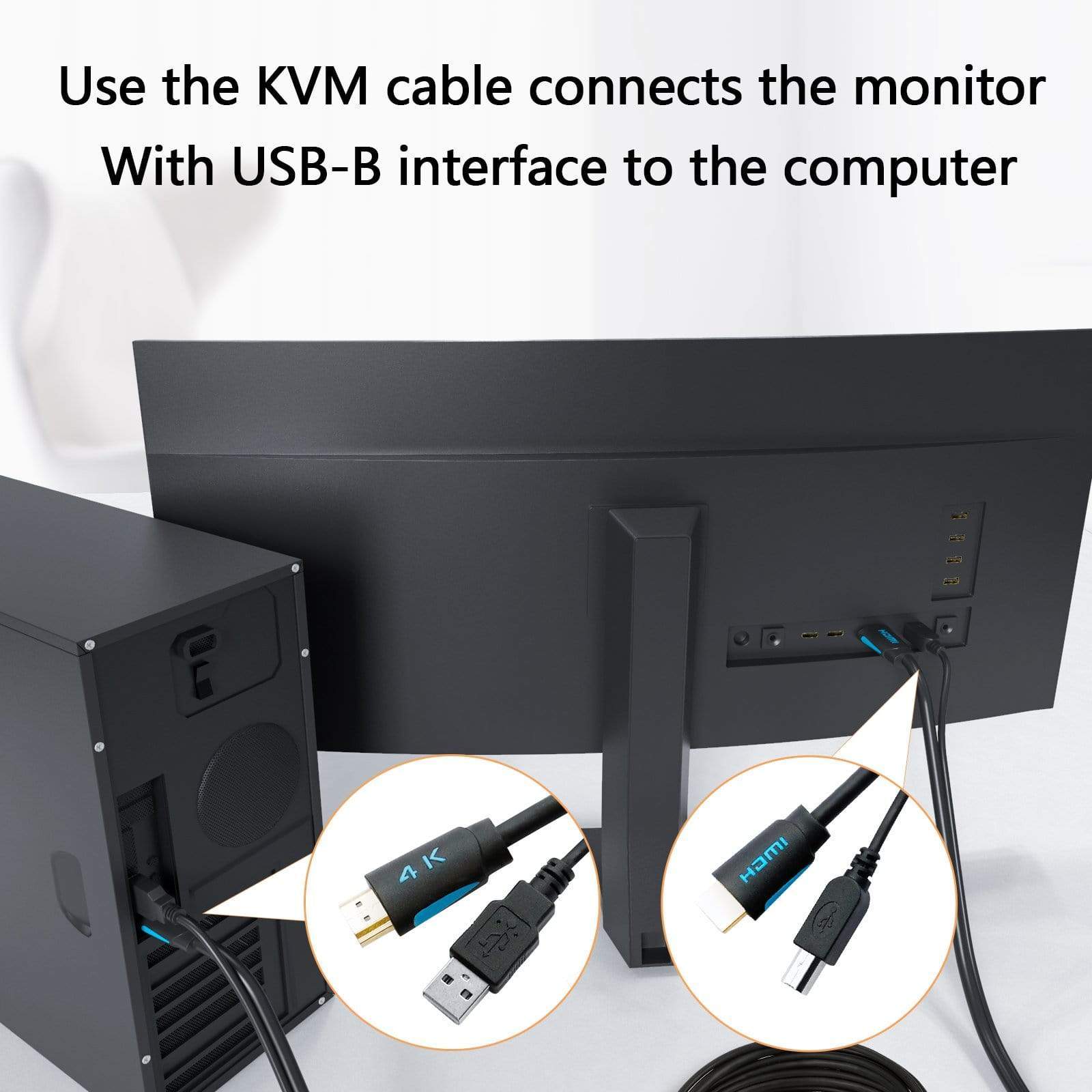TESmart TESmart Accessoriess TESmart 1,5 m/3 m/5 m Standard-KVM-Kabel HDMI + USB 2.0-Kabel TESmart USB KVM Kabel USB - A zu USB - B,USB + HDMI Kabel