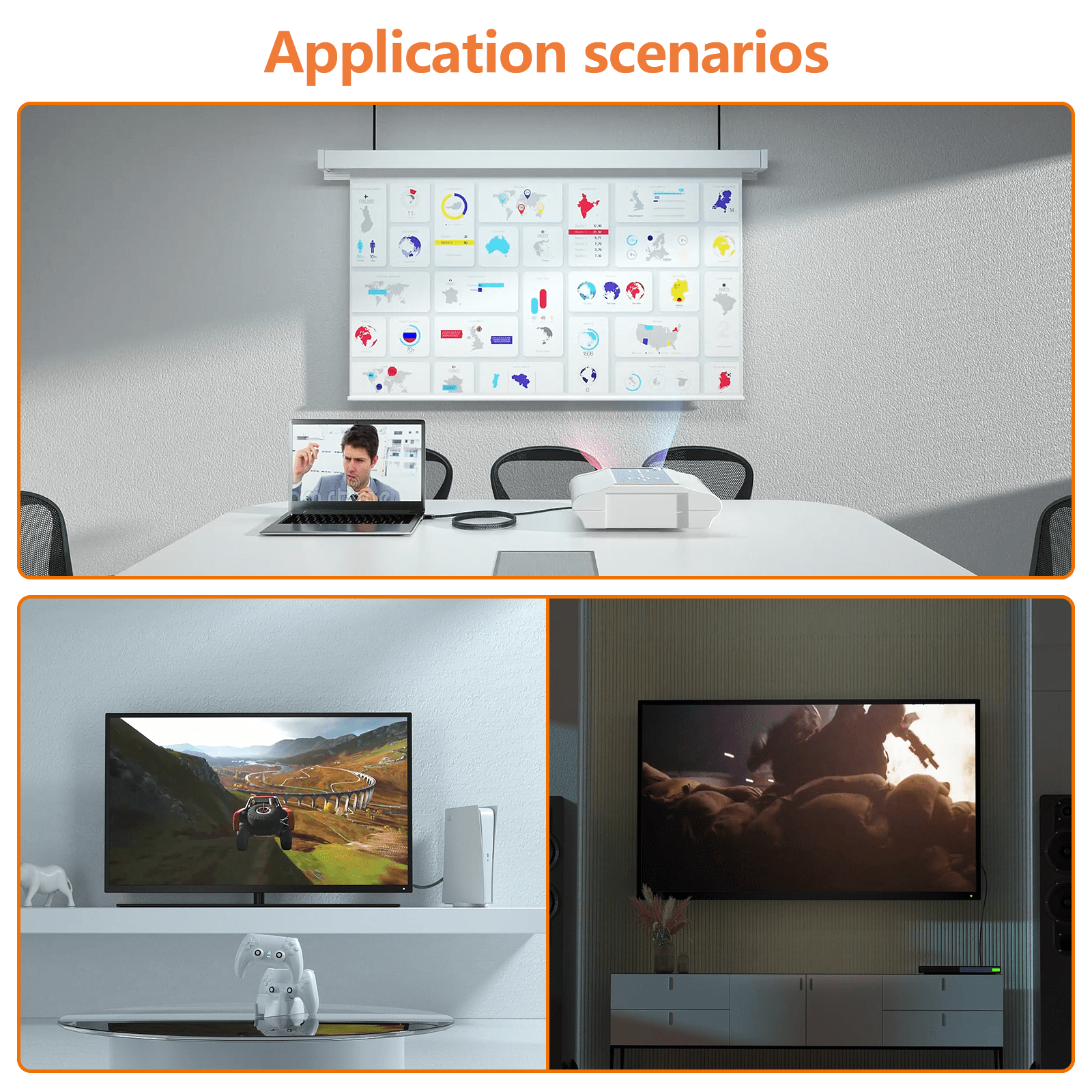 TESmart TESmart Accessoriess TESmart 8K@60Hz HDMI 2.1 Kabel, 48Gbps, 4K@120Hz / 2K@240Hz HDMI 2.1 8K Kabel Unterstüzung y HDR, Dolby Vision, 3D, ARC -TESmart