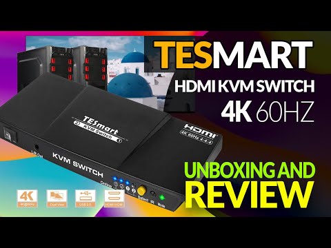 2 Port HDMI KVM Switch 4K60Hz Maus Nahtlose Umschaltung