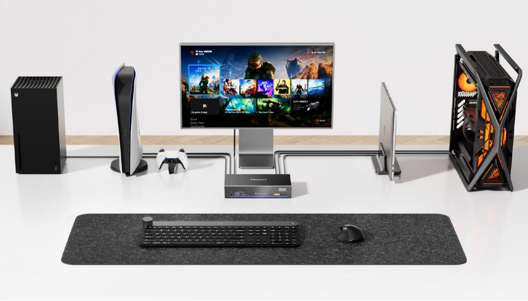PS5/Xbox/Switch mit Studio Display über Thunderbolt™-kompatiblen KVM verbinden