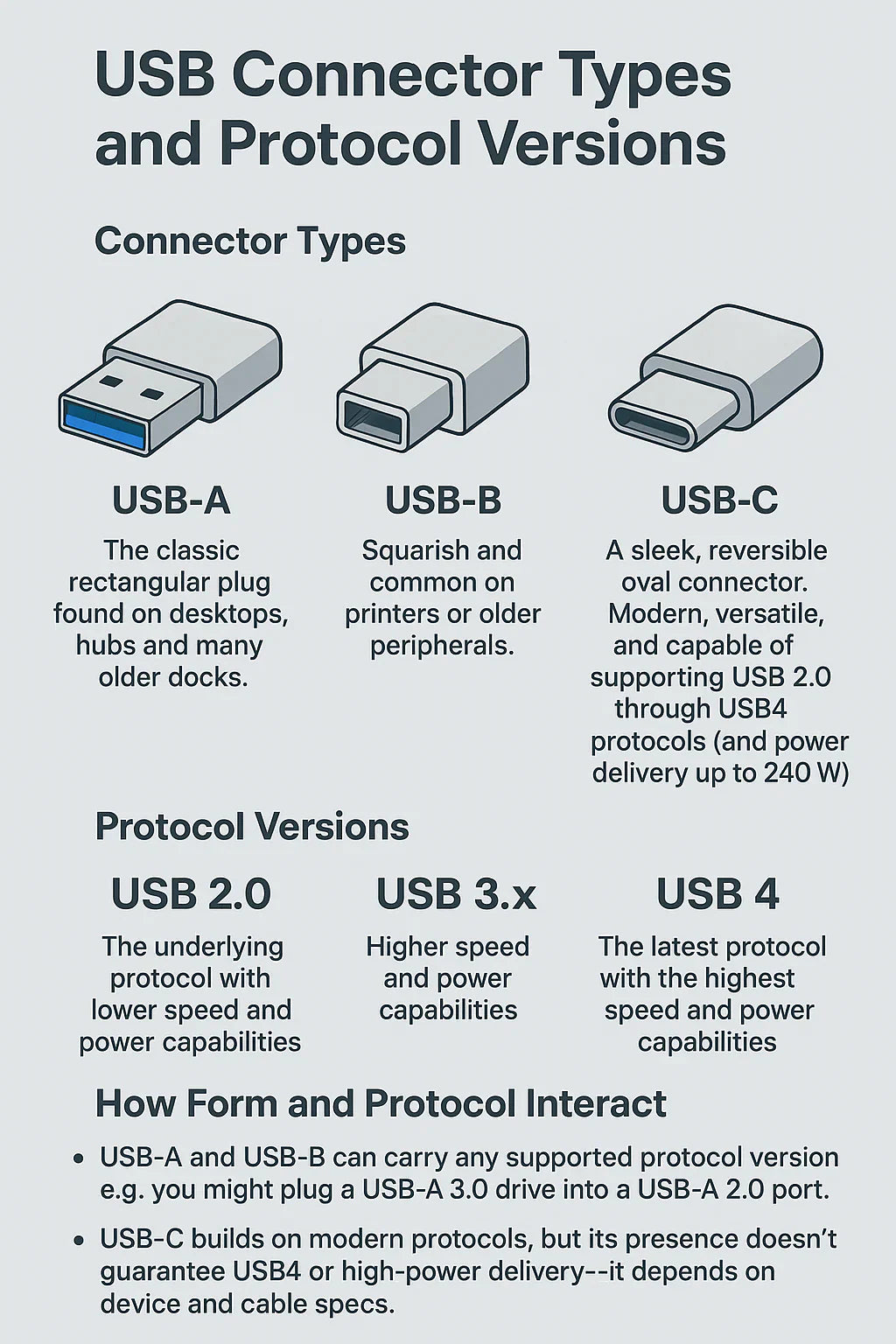 USB A, B, C vs. USB 2.0, 3.x, 4.0: Was ist der Unterschied?