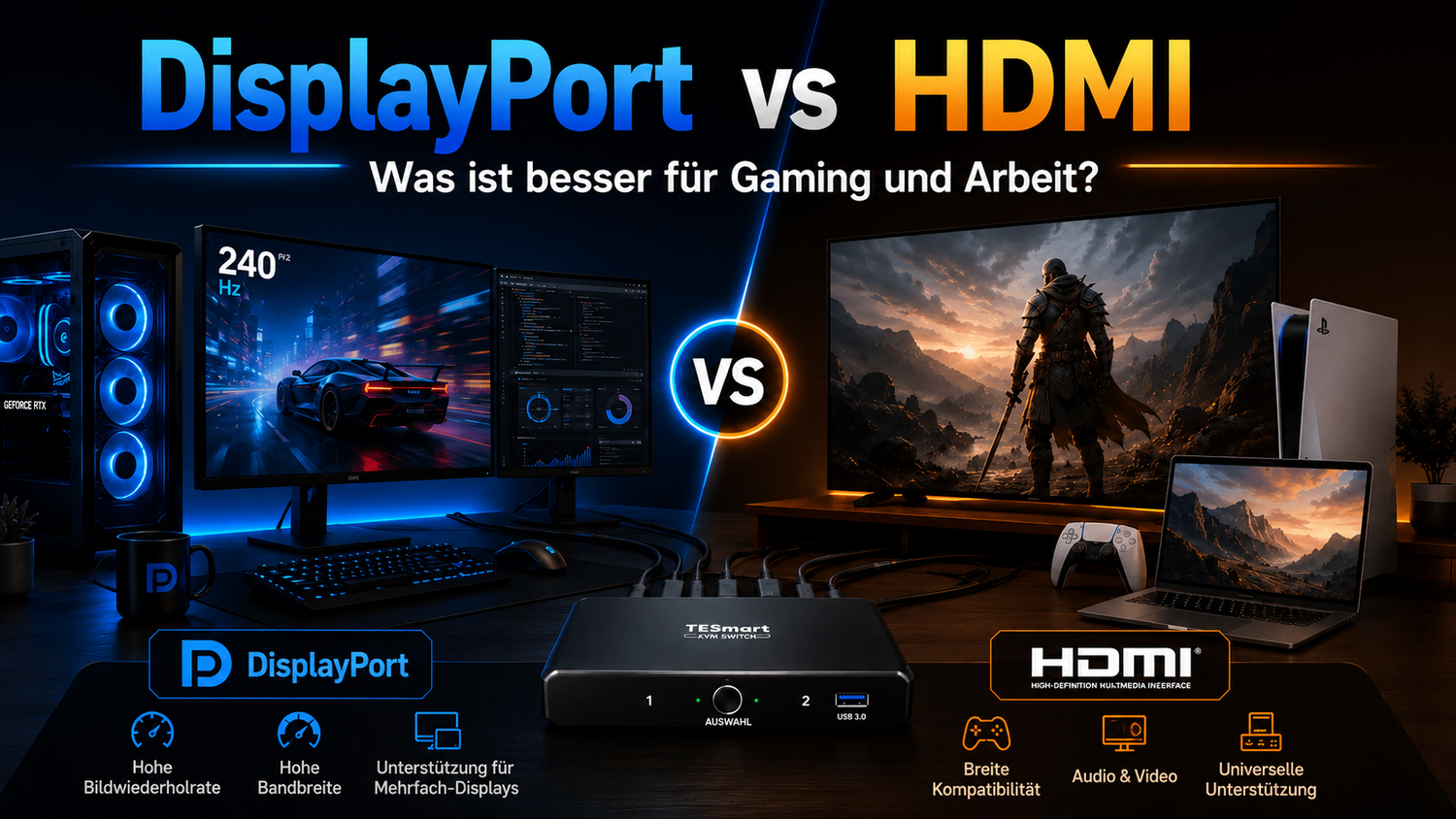 DisplayPort oder HDMI: Welche Schnittstelle eignet sich besser für Gaming und Arbeit?