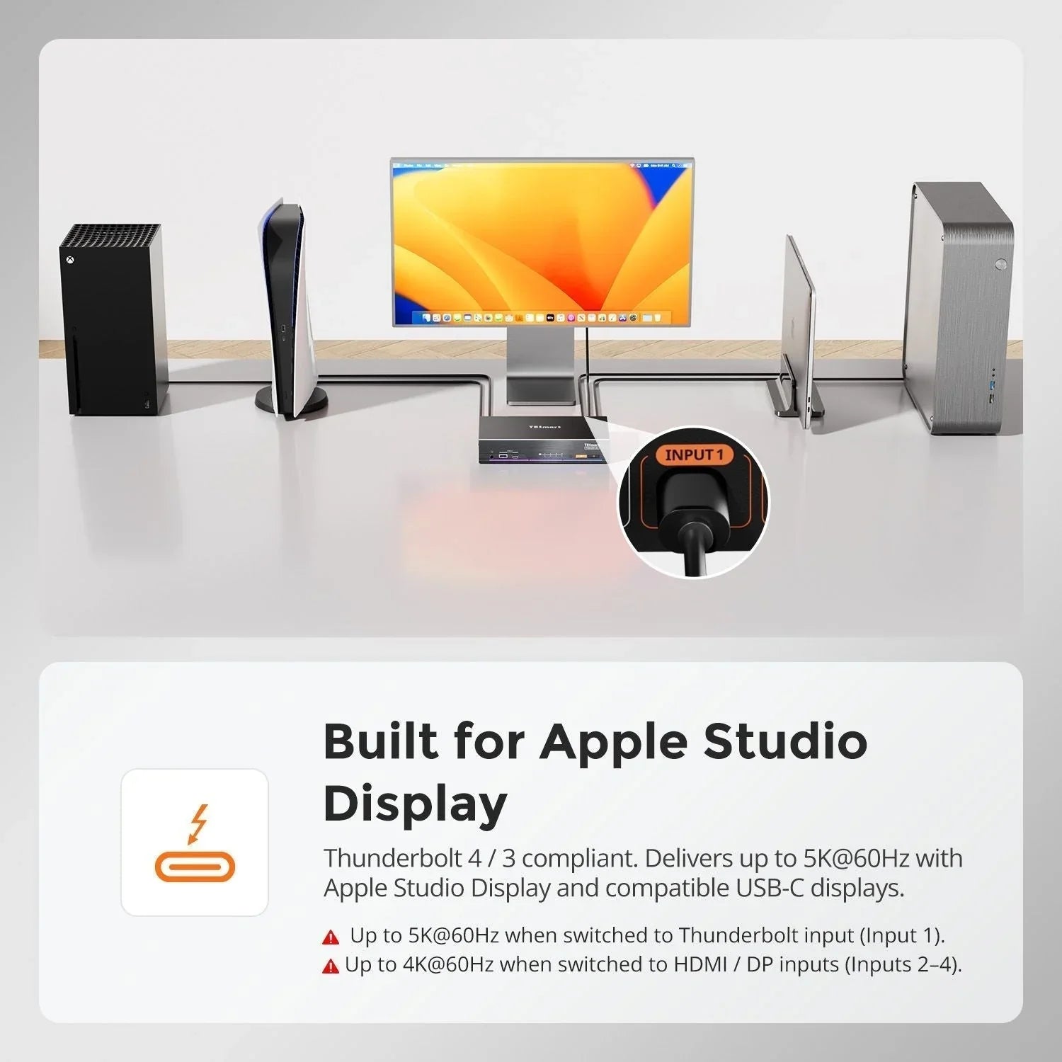 **Wie man PS5 oder Nintendo Switch mit dem Apple Studio Display verbindet: Die ideale Multi-Device-Desk-Setup-Lösung**