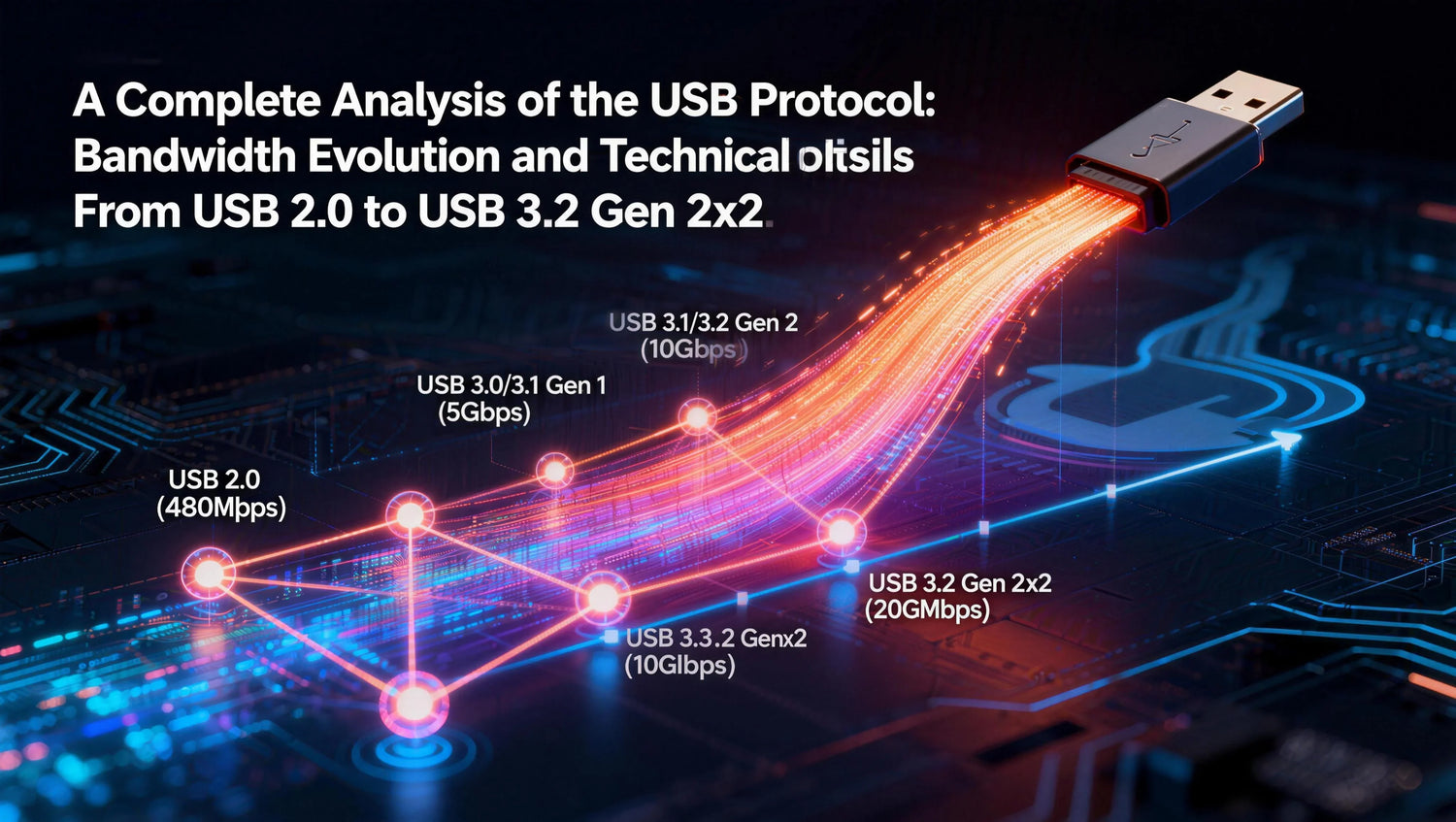 Vollständige Analyse der USB-Protokolle: Bandbreitenentwicklung und technische Unterschiede von USB 2.0 bis USB 3.2 Gen 2x2