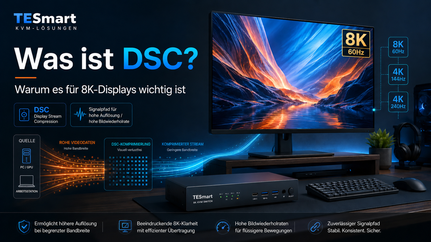 Display Stream Compression erklärt: Warum DSC für 8K-Displays entscheidend ist
