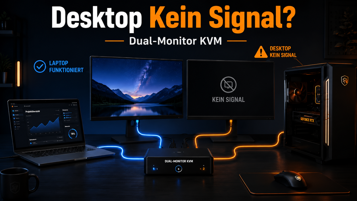 Warum funktioniert der KVM-Switch mit Ihrem Laptop, aber nicht mit Ihrem Desktop-PC? Eine Checkliste für Dual-Monitor-Signalprobleme