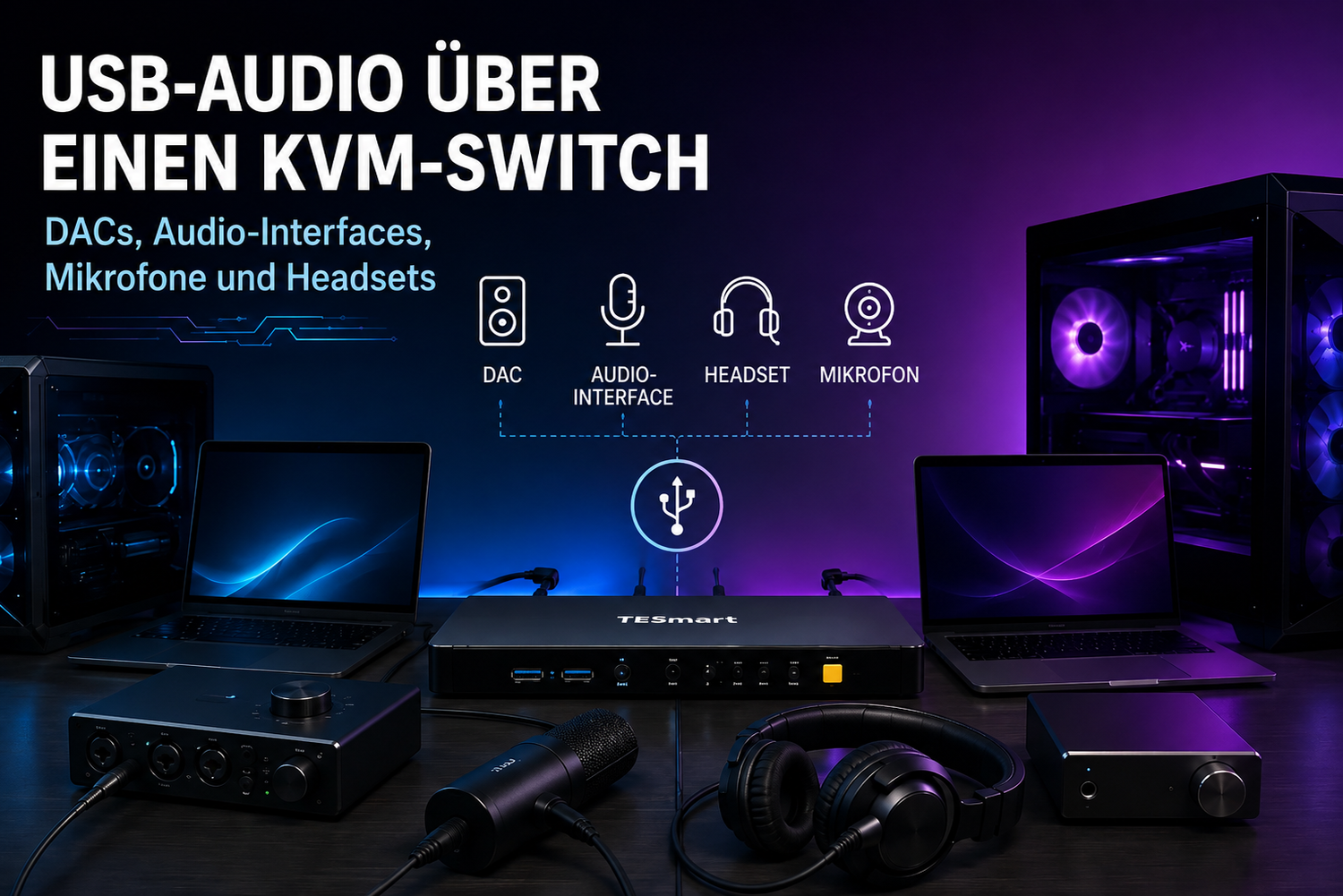 USB-Audio-Interface oder DAC mit einem KVM-Switch nutzen? Der vollständige Leitfaden