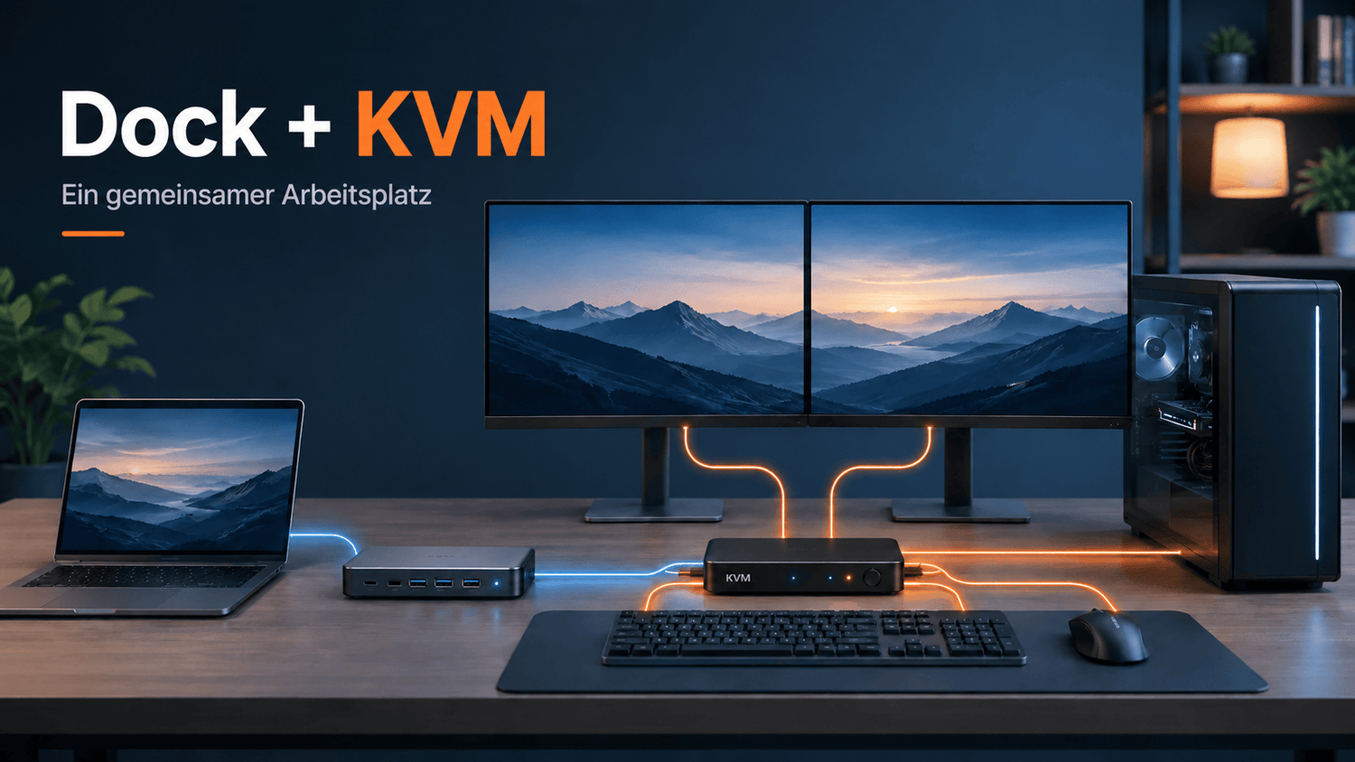 Kann man eine Dockingstation mit einem KVM-Switch verwenden?