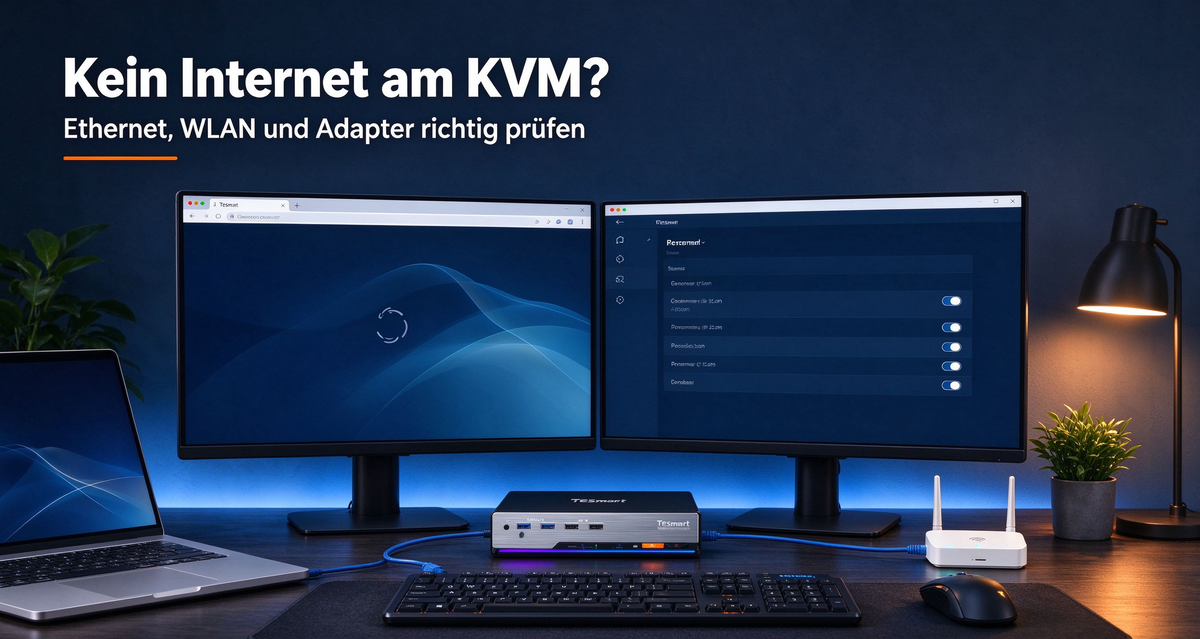Kein Internet nach KVM? Ethernet & WLAN prüfen | TESmart
