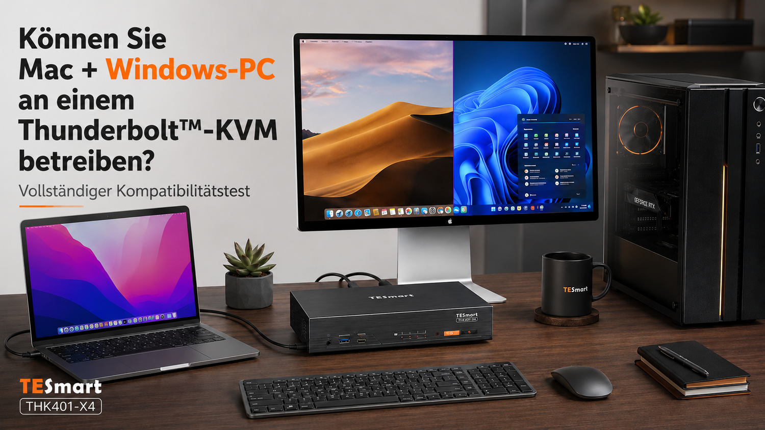 Mac und Windows-PC an einem Thunderbolt™-KVM betreiben: Vollständiger Kompatibilitätstest