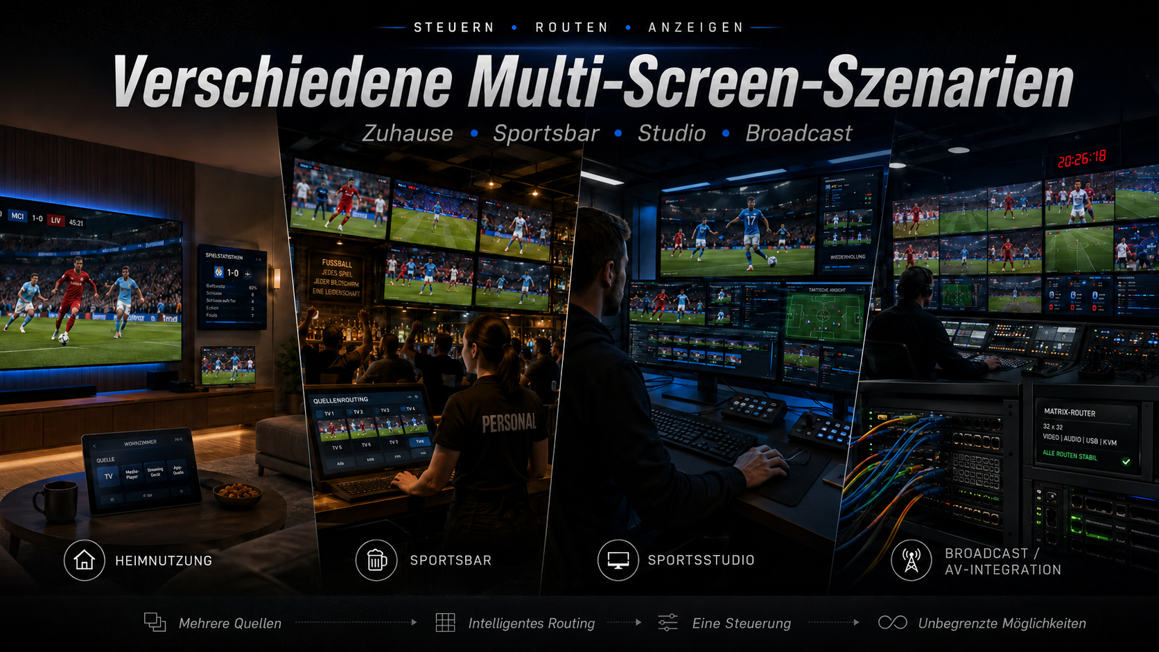 Sportsbar & Pub Streaming Setup 2026: Warum eine TESmart HDMI-Matrix f ...