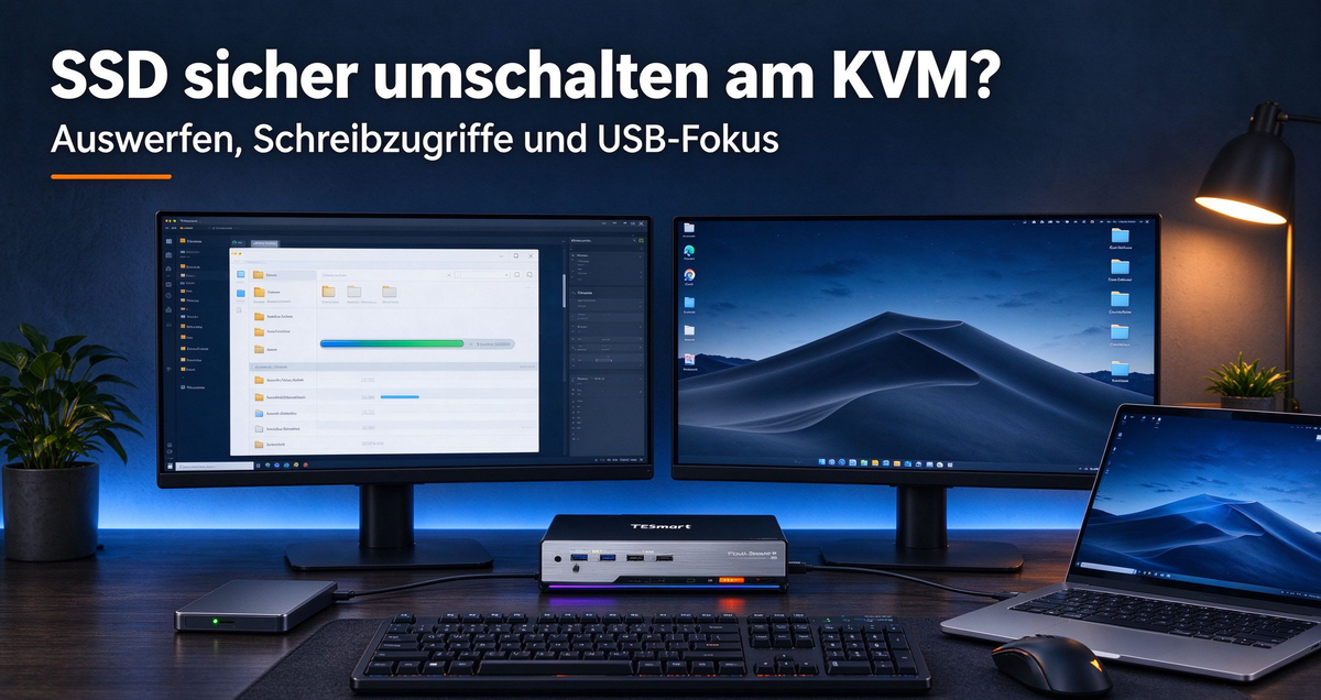 Externe SSD am KVM sicher umschalten | TESmart