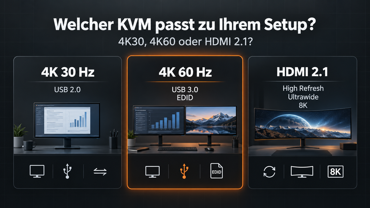 Hama Connect2Switch vs. TESmart HKS201-P23-V2: Welcher KVM-Switch passt besser?  Inhalts