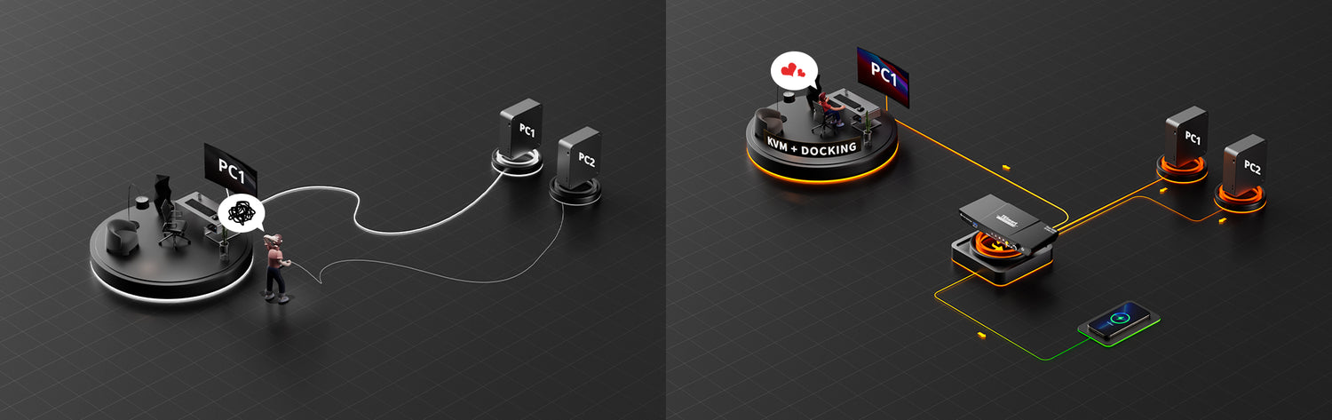 For 2 PCs &amp; 1 Monitor