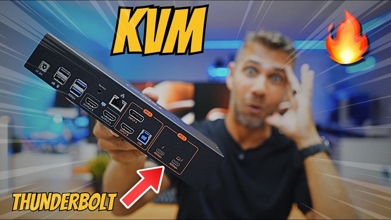 Laden Sie das Video: KVM für macOS, Windows und Linux 🤯🚀 der ERSTE mit Thunderbolt 4 🔥 TESmart Dual 4K