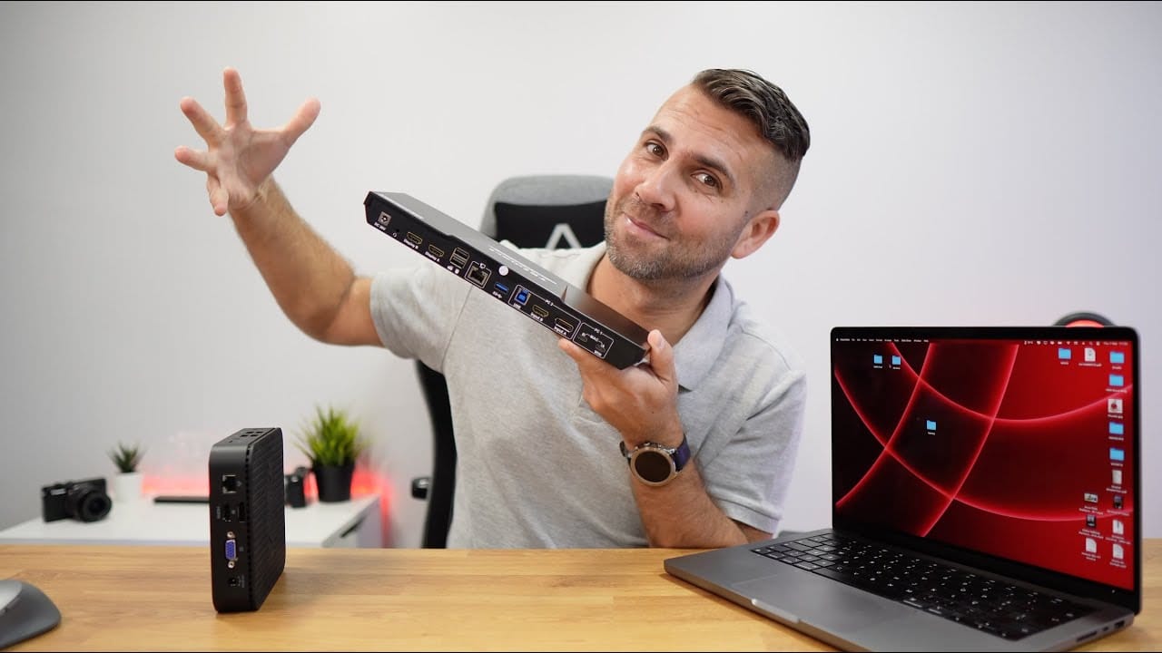 Charger la vidéo: Dual-4K-KVM-Dock ausgepackt