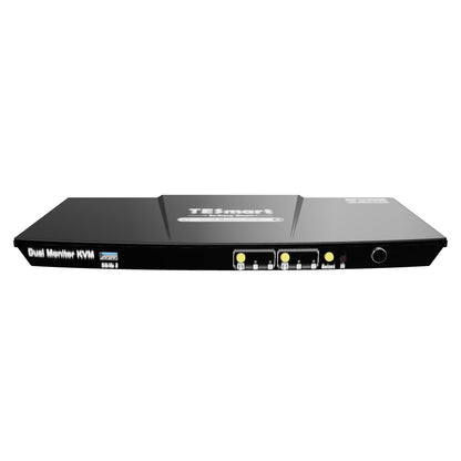 2-Port Dual-Monitor KVM-Switch-Kit HDMI+DP 4K60Hz mit USB 3.0 Dockingstation, EDID