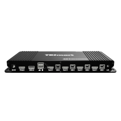 Generalüberholte 4 Port HDMI KVM Switch 4K60Hz mit USB Hub und Audio Out
