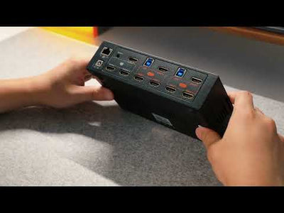 KVM híbrido 2×3 | USB-C, 4K60, MST y EDID