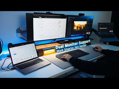 Dual Monitor USB-C KVM dockningsstation - 4K60Hz, MST, EDID för 2 bärbara datorer