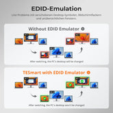 TESmart CKS201-M23-EUBK HDMI KVM Switch 2-Port 8K60 USB-C KVM Switch Gaming Dock mit ADI-Chip, EDID, 4K144Hz für Gaming, 2 Laptops 1 Monitor 10652805090679 2-Port USB-C 8K KVM-Switch mit ADI-Chip für 2 Laptops & 1 Monitor | TESmart EU Plug