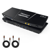 TESmart CKS201-M23-EUBK HDMI KVM Switch 2-Port 8K60 USB-C KVM Switch Gaming Dock mit ADI-Chip, EDID, 4K144Hz für Gaming, 2 Laptops 1 Monitor 10652805090679 EU Plug