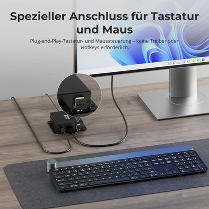 TESmart.DE DKE30SS-M25-EUBK 300M Fiber DP Extender 8K@60Hz / 4K@240Hz verlustfrei über Glasfaser 10617230232377 300M Fiber DP Extender 8K@60Hz / 4K@240Hz verlustfrei über Glasfaser