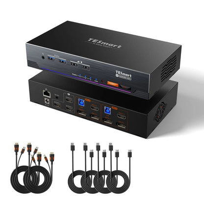 TESmart.DE Dual- &amp; Triple-Monitor-8K60Hz-KVM-Switch für 2 PCs – KVM Gaming Master Serie Dual- &amp; Triple-Monitor-8K60Hz-KVM-Switch für 2 PCs – KVM Gaming Master Serie