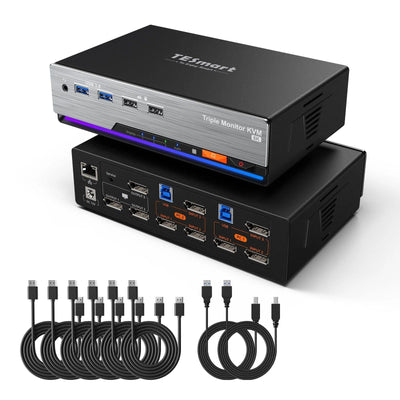 TESmart.DE Dual- & Triple-Monitor-8K60Hz-KVM-Switch für 2 PCs – KVM Gaming Master Serie Dual- & Triple-Monitor-8K60Hz-KVM-Switch für 2 PCs – KVM Gaming Master Serie