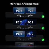 TESmart.DE HDC202-X24-EUBK Dual 4K60Hz Thunderbolt™ 4 KVM-Dock für 1 Laptop & 1 Desktop – EDID, Gaming & Hybrides Home-Office 10652805090792 Der weltweit erste Dual-Monitor-Thunderbolt™ 4 KVM – Perfekt für Gaming- und hybride Home-Office-Setups