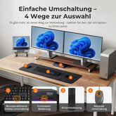 TESmart.DE HDC202-X24-EUBK KVM Switch Dual 4K60Hz Thunderbolt™ 4 KVM-Dock für 1 Laptop & 1 Desktop – EDID, Gaming & Hybrides Home-Office 10652805090792 2-Port Thunderbolt 4 Dual-Monitor KVM-Switch 4K60Hz, EDID & 60W PD | TESmart