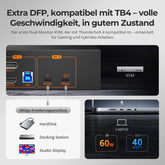 TESmart.DE HDC202-X24-EUBK KVM Switch Dual 4K60Hz Thunderbolt™ 4 KVM-Dock für 1 Laptop & 1 Desktop – EDID, Gaming & Hybrides Home-Office 10652805090792 2-Port Thunderbolt 4 Dual-Monitor KVM-Switch 4K60Hz, EDID & 60W PD | TESmart